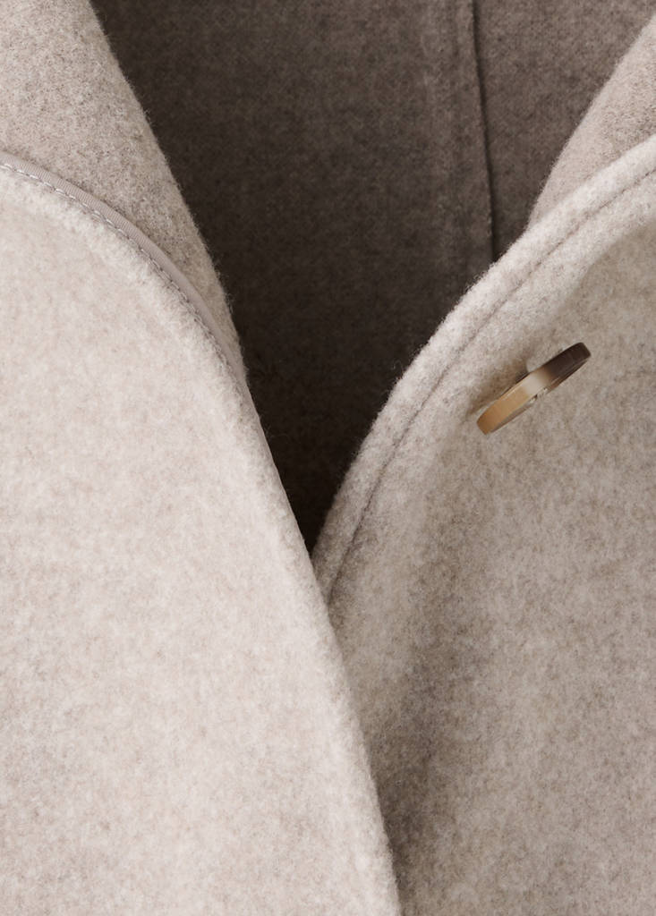 Long cloth coat — Sand