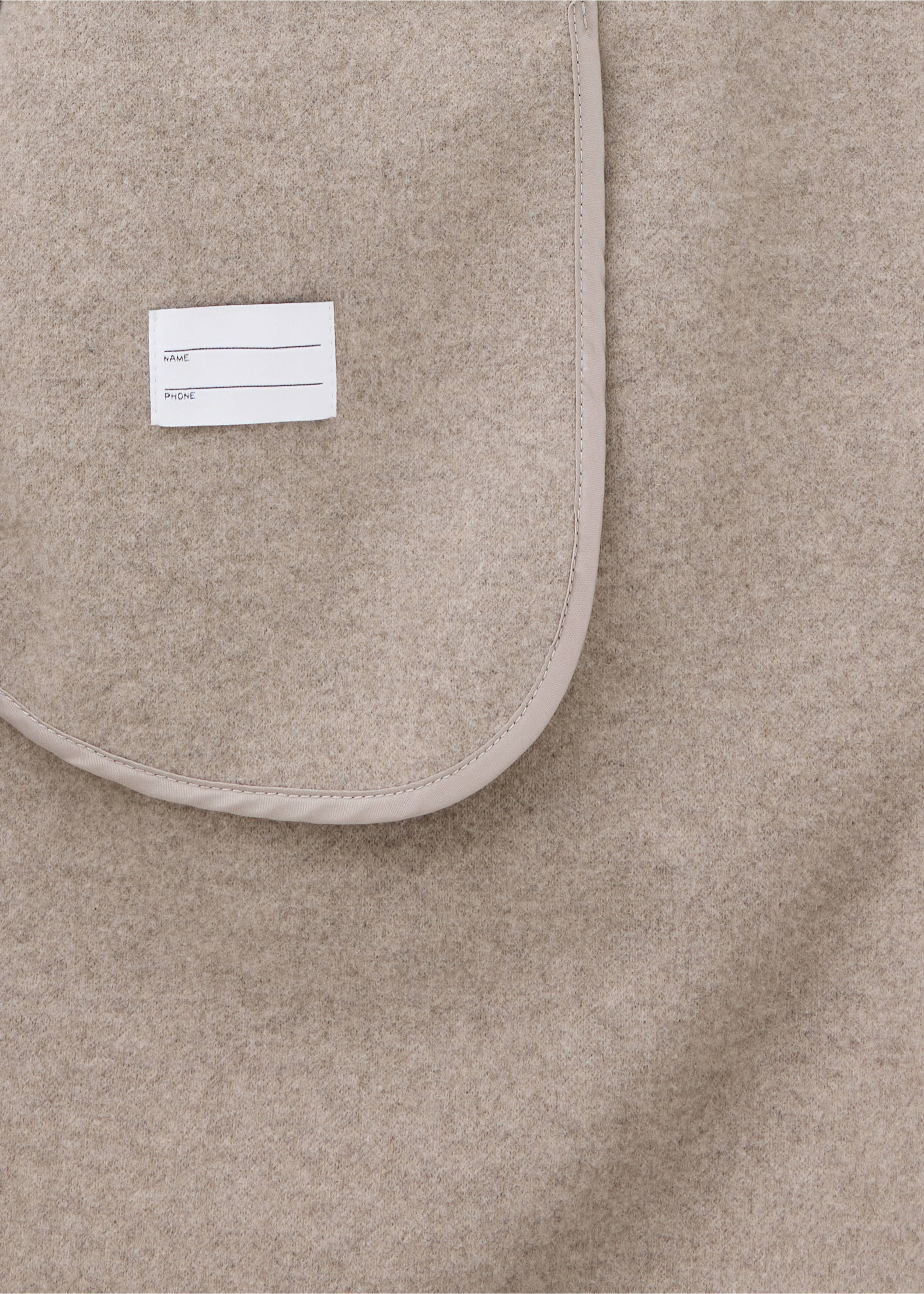 Long cloth coat - Details of the article 0, Sand. Ref: 37045160-00.