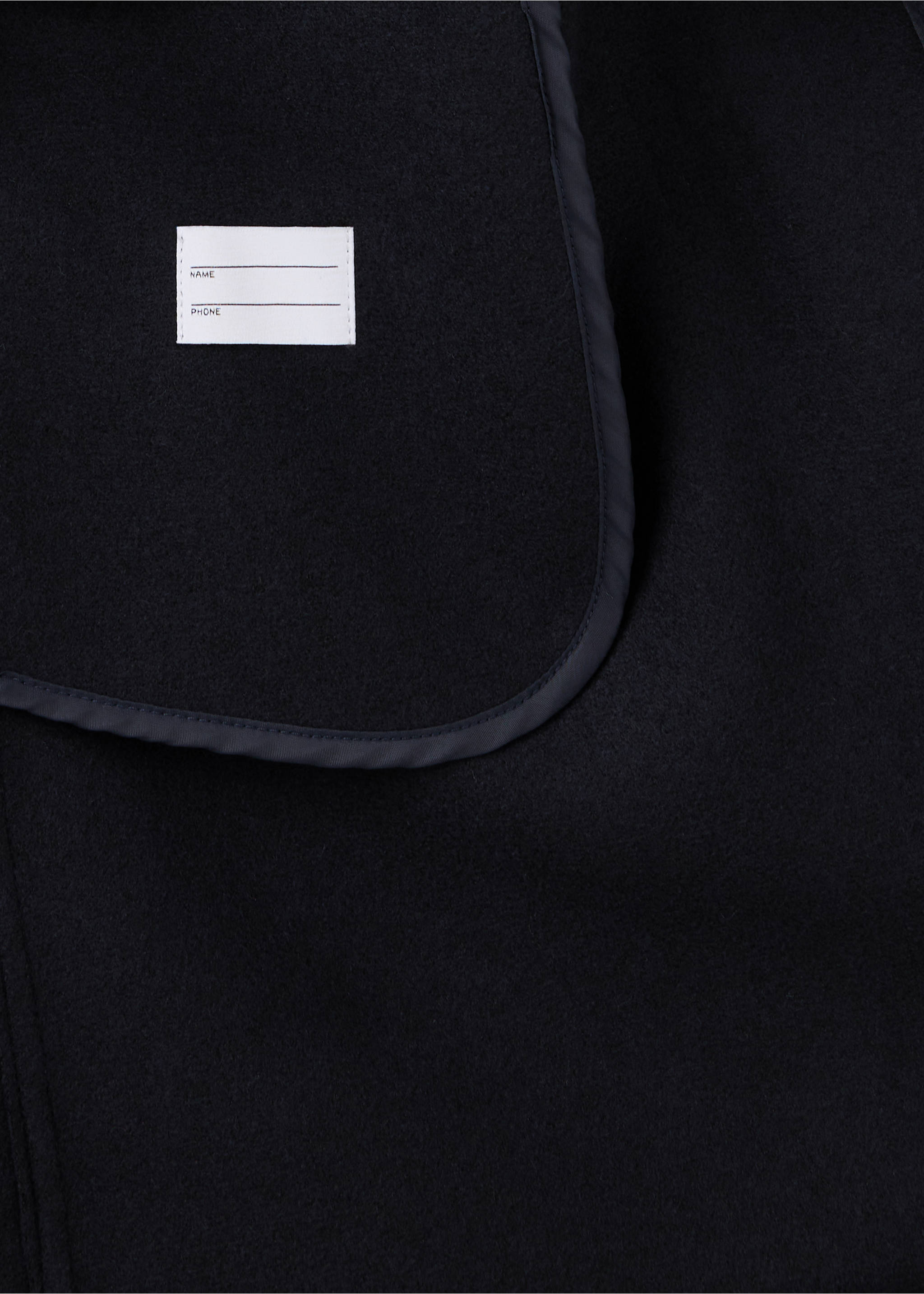 Manteau long drap de laine - Détail de l'article 0, Bleu marine. Ref: 37045160-00.