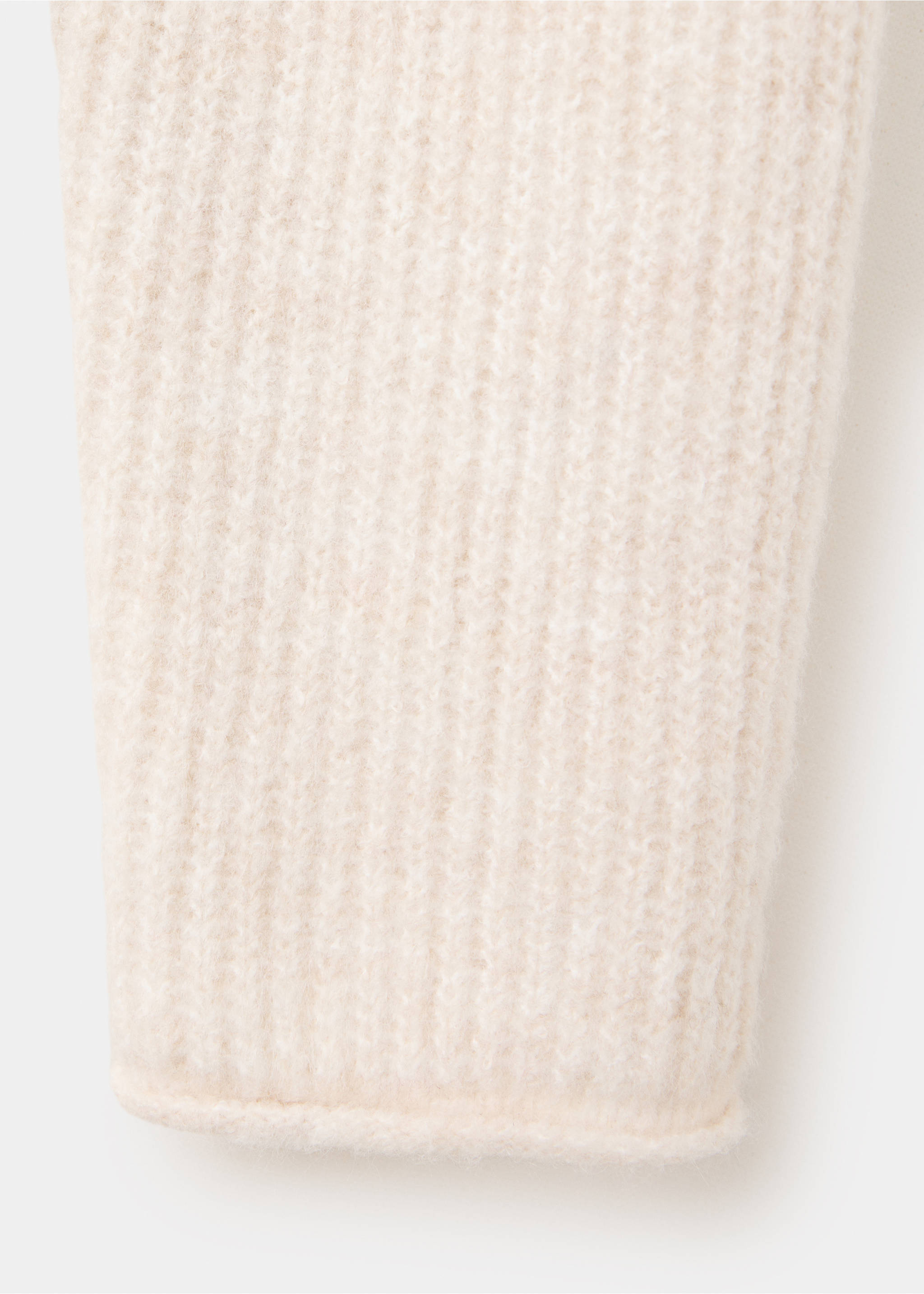 Buttoned knit cardigan - Details of the article 0, Beige. Ref: 37045162-00.