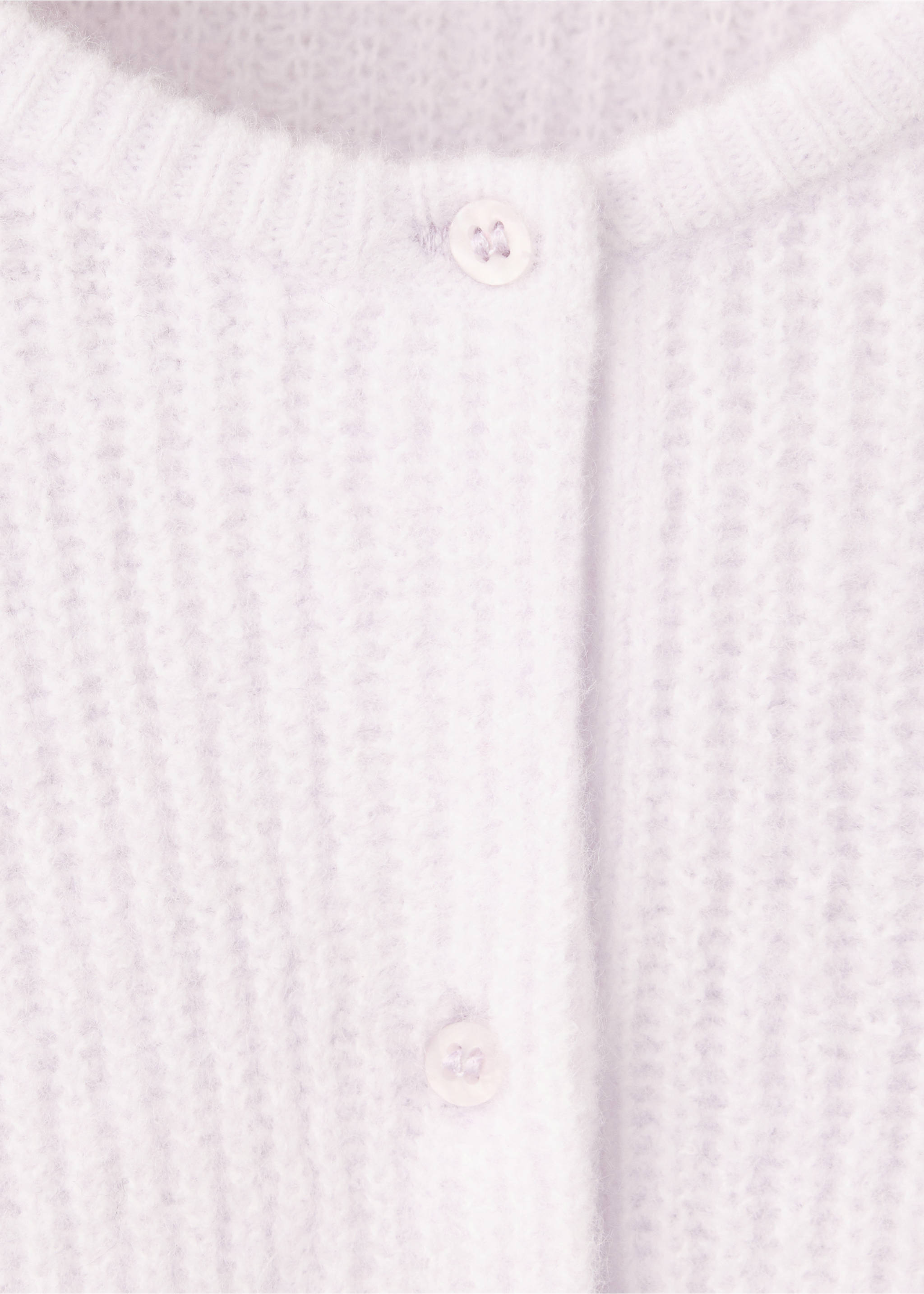 Chunky rib-knit cardigan - Details of the article 8, Light/Pastel Purple. Ref: 37045162-00.