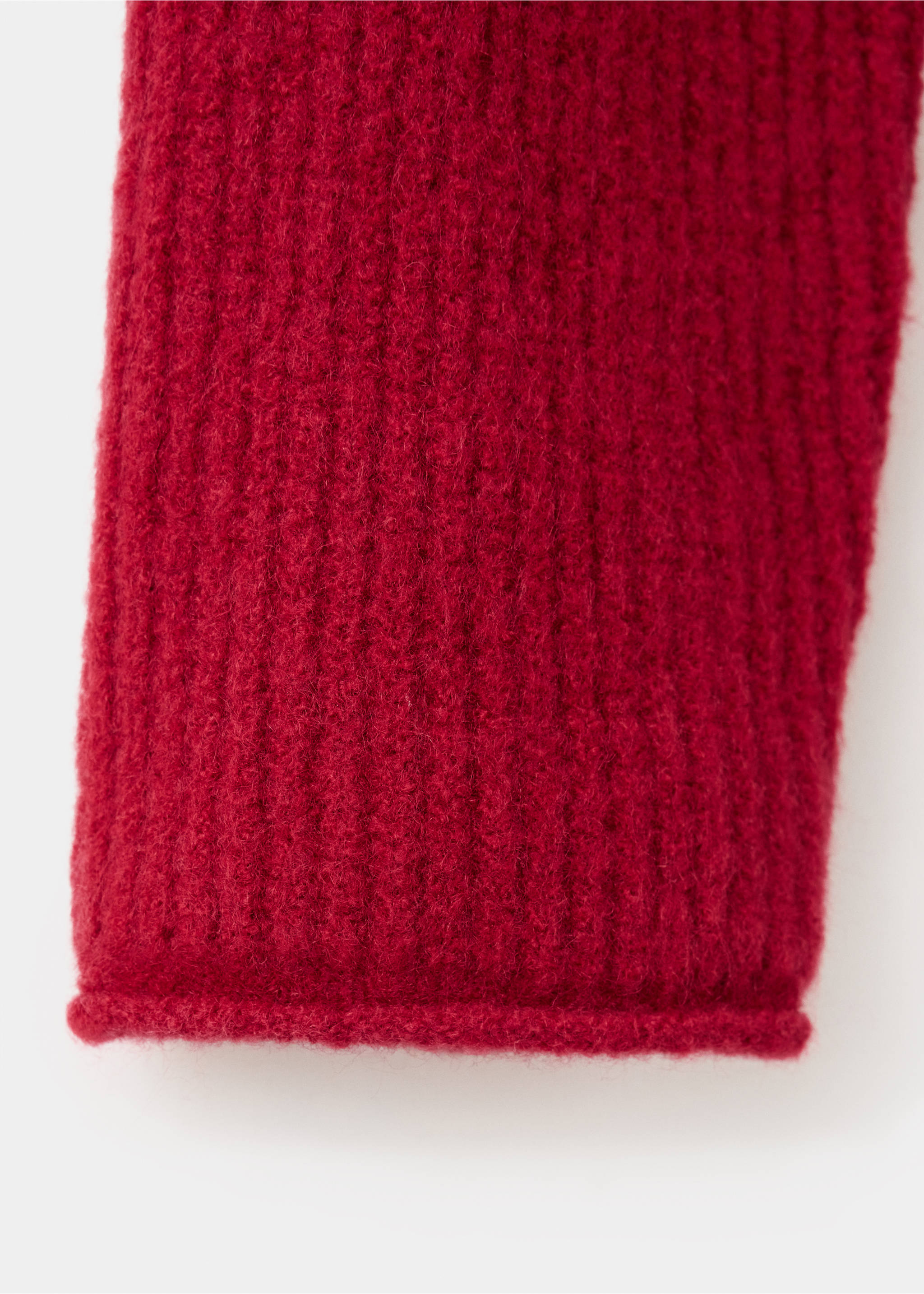 Buttoned knit cardigan - Details of the article 0, Red. Ref: 37045162-00.