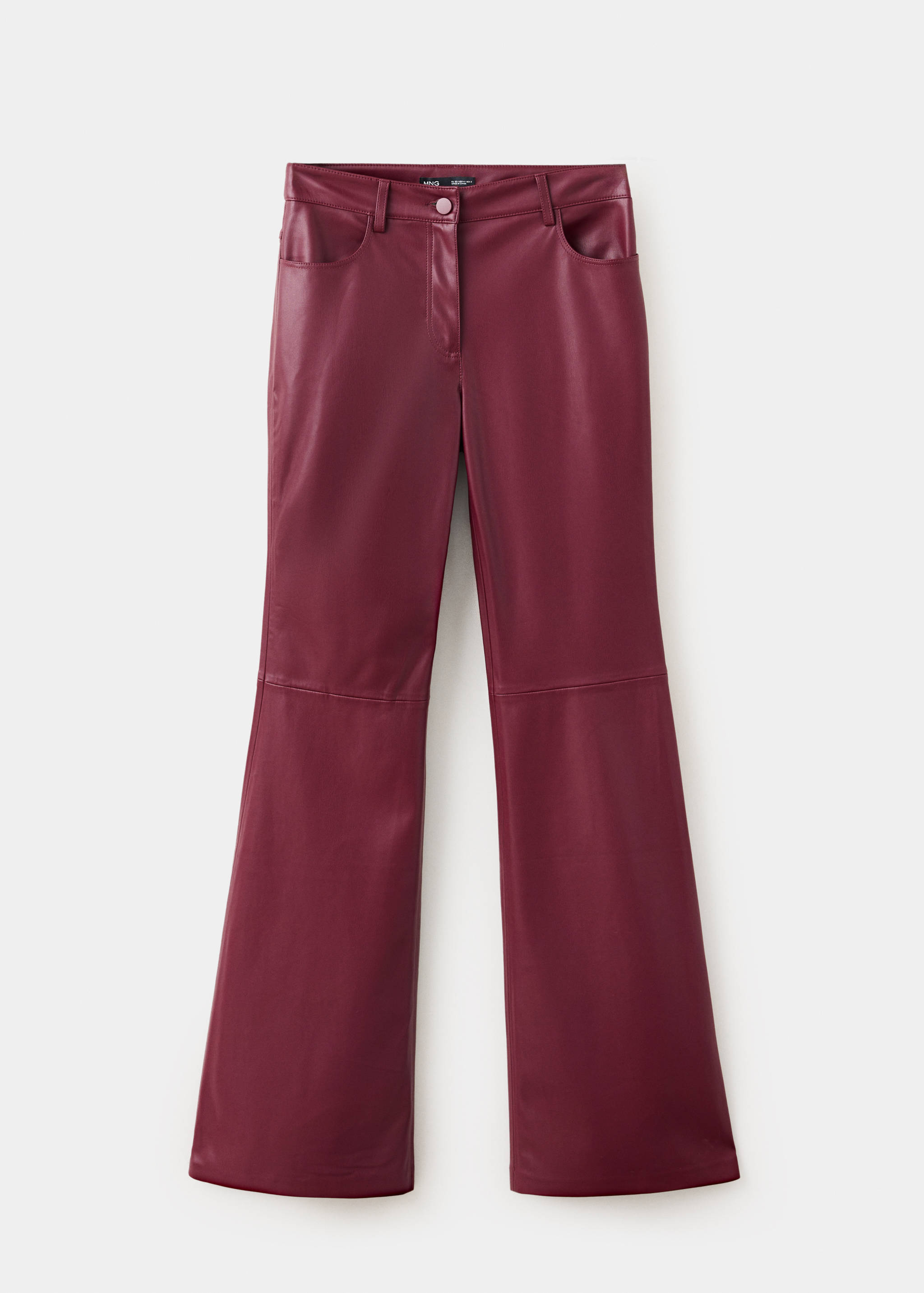 Faux-leather flared trousers - Article without model