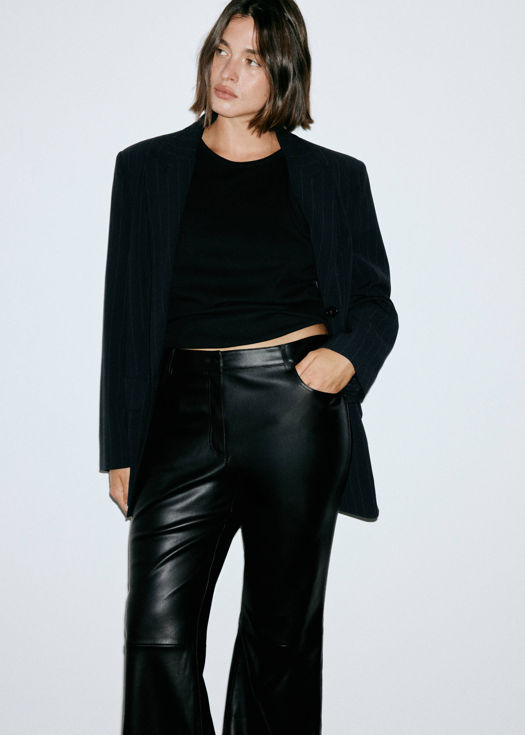 Faux-leather flared trousers - Details of the article 6