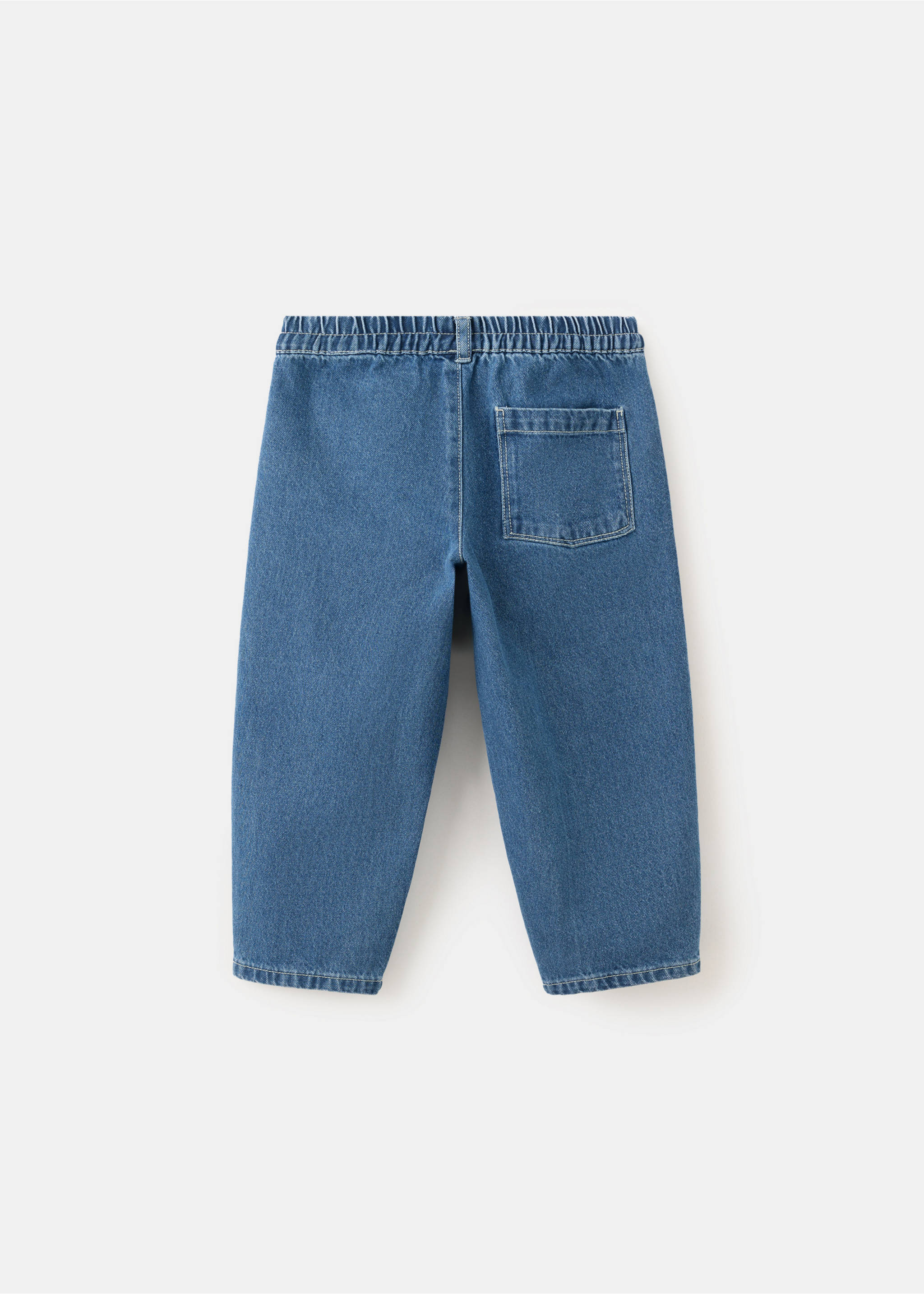 Джинси comfy-fit з нашивками - Зворотна сторона товару, Помірно-блакитний. Ref: 37045166-00.