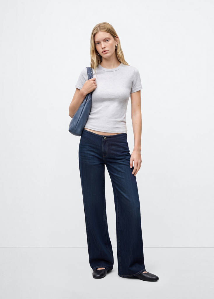 Slim-fit short-sleeved T-shirt — Light Heather Grey