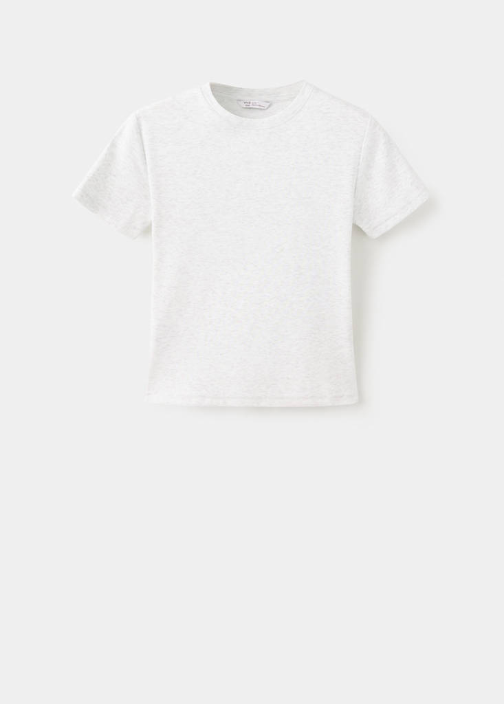 Slim-fit short-sleeved T-shirt — Light Heather Grey
