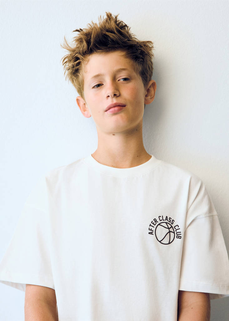 Printed detail T-shirt — Off White