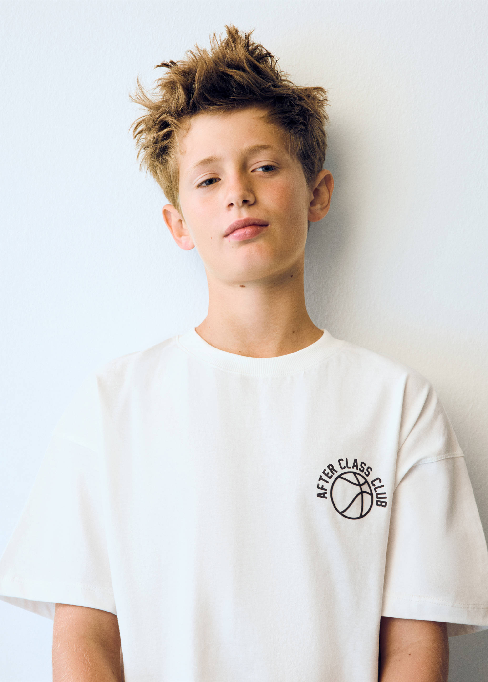 Printed detail T-shirt - Medium plane