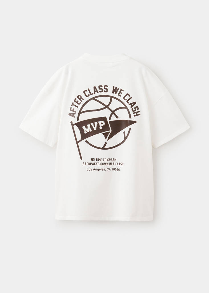 Printed detail T-shirt — Off White