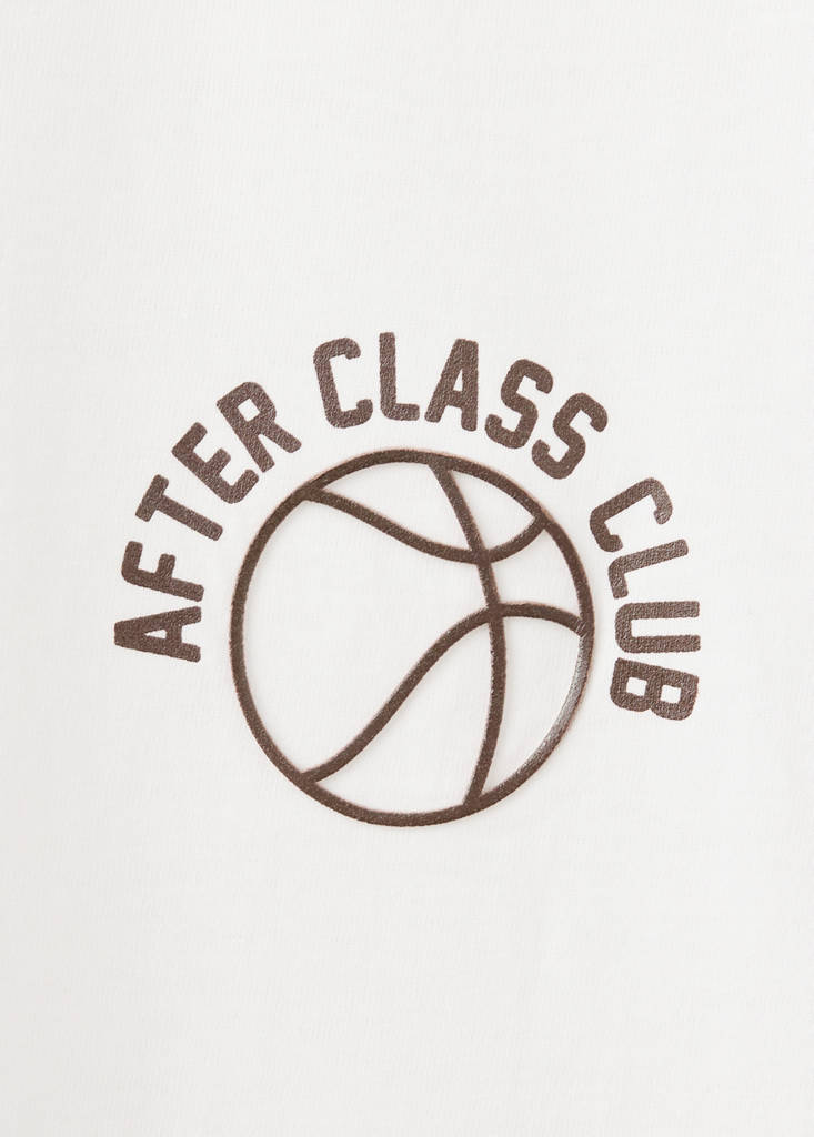 Printed detail T-shirt — Off White