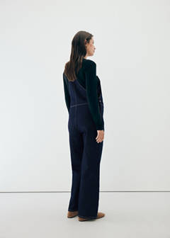Maternity denim dungarees — Open Blue 3