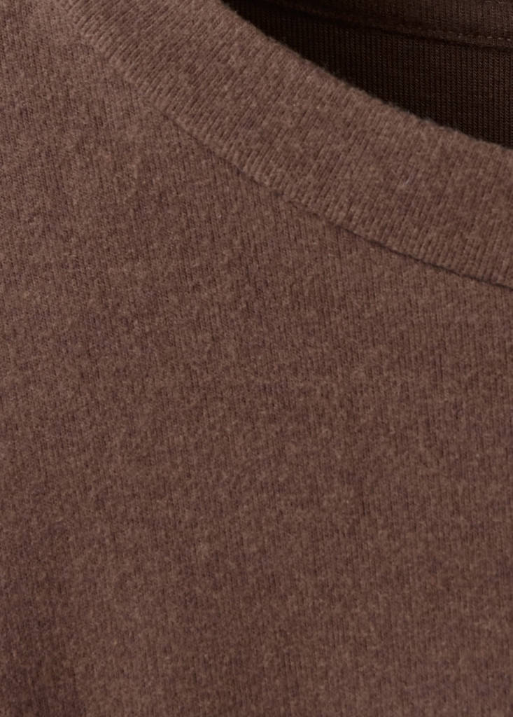 Knit dress with tie detail — Brown