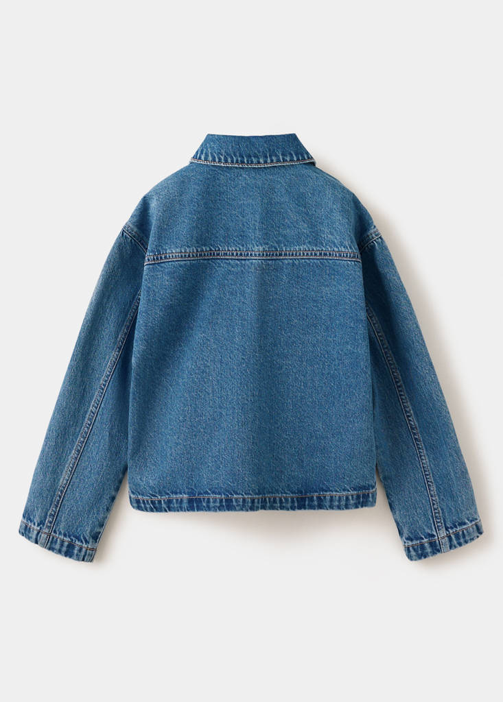 Studded denim jacket — Dark Blue