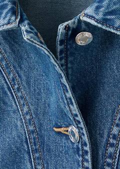 Studded denim jacket — Dark Blue 6