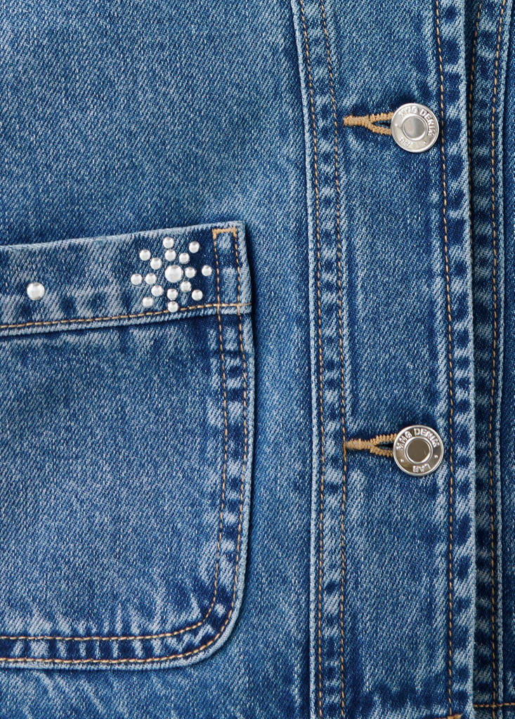 Studded denim jacket — Dark Blue