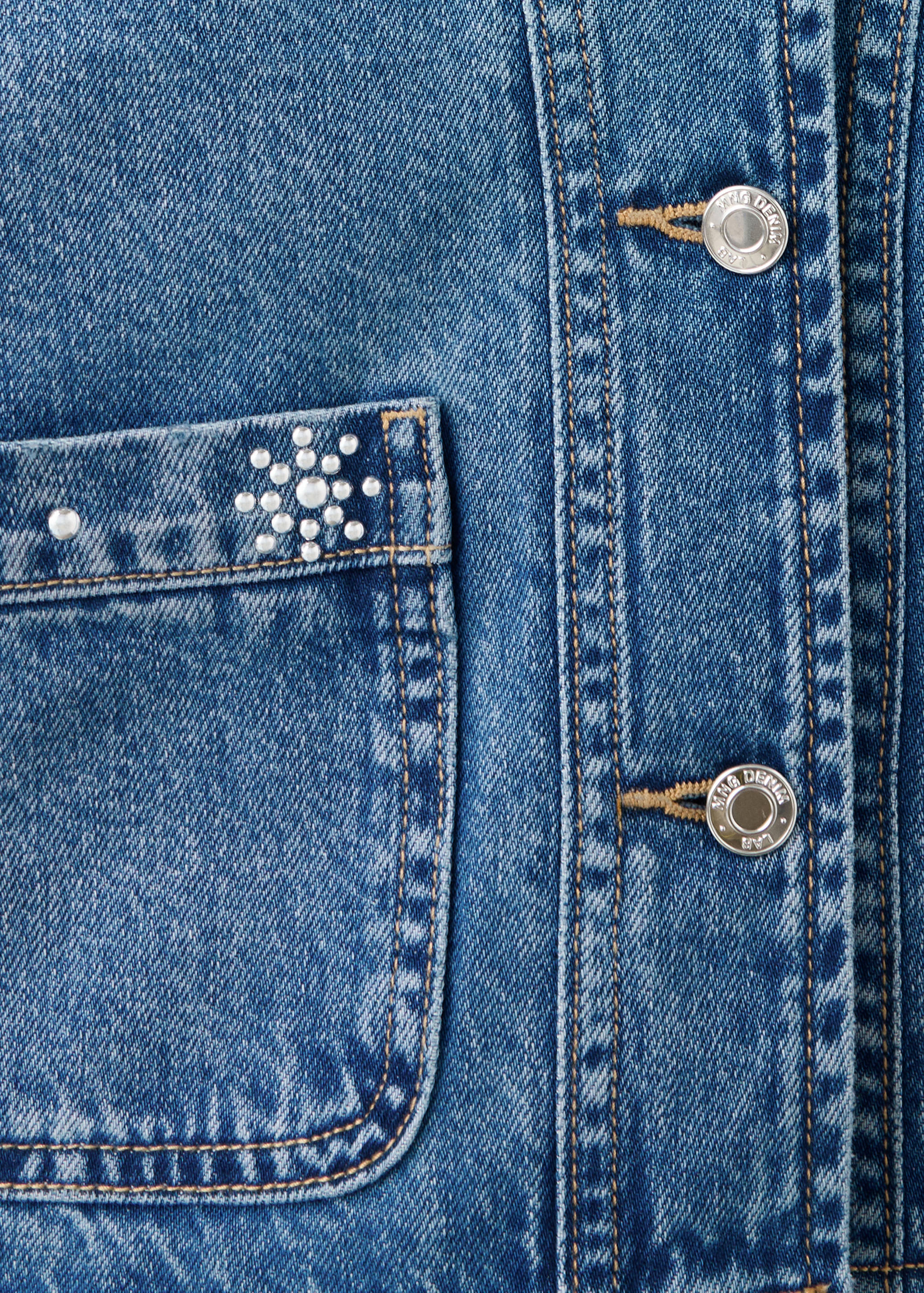 Denim jacket with studs - Details of the article 0