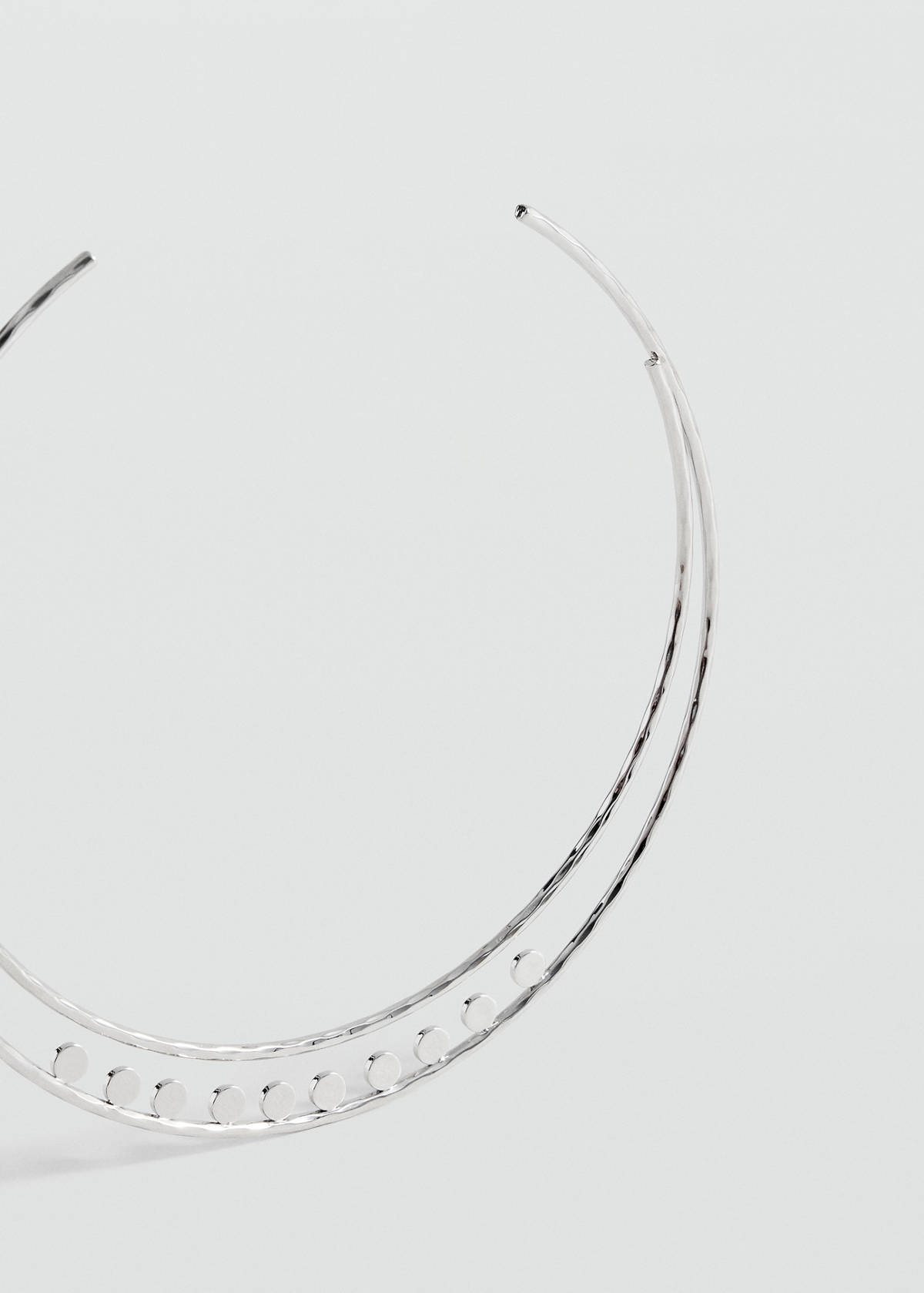 Rigid metal choker — Silver
