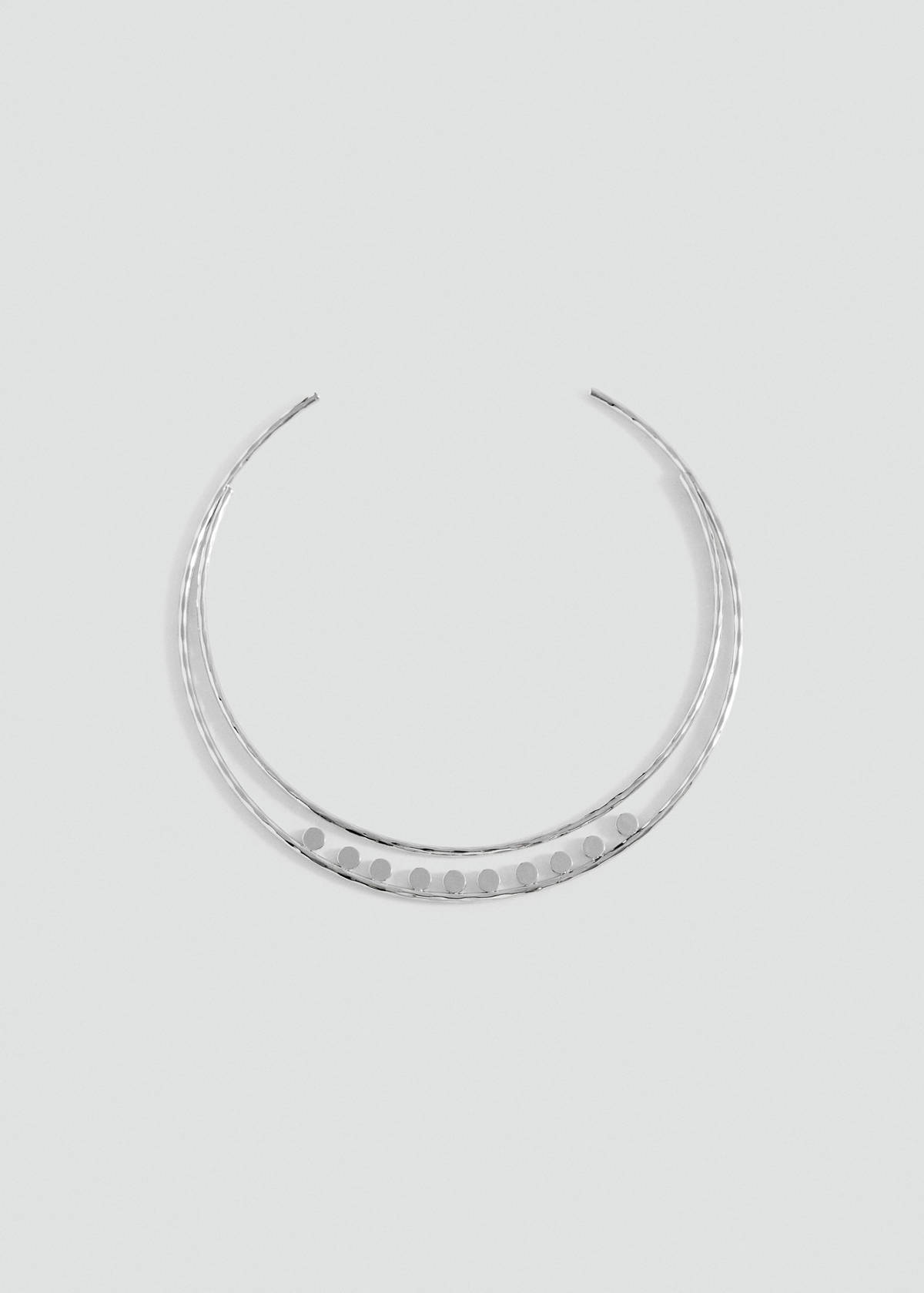 Rigid metal choker — Silver