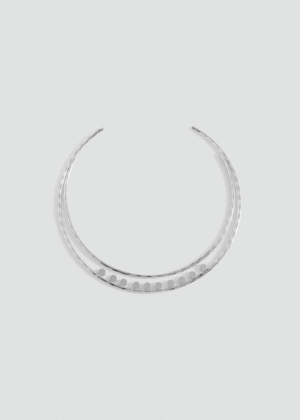 Rigid metal choker — Silver