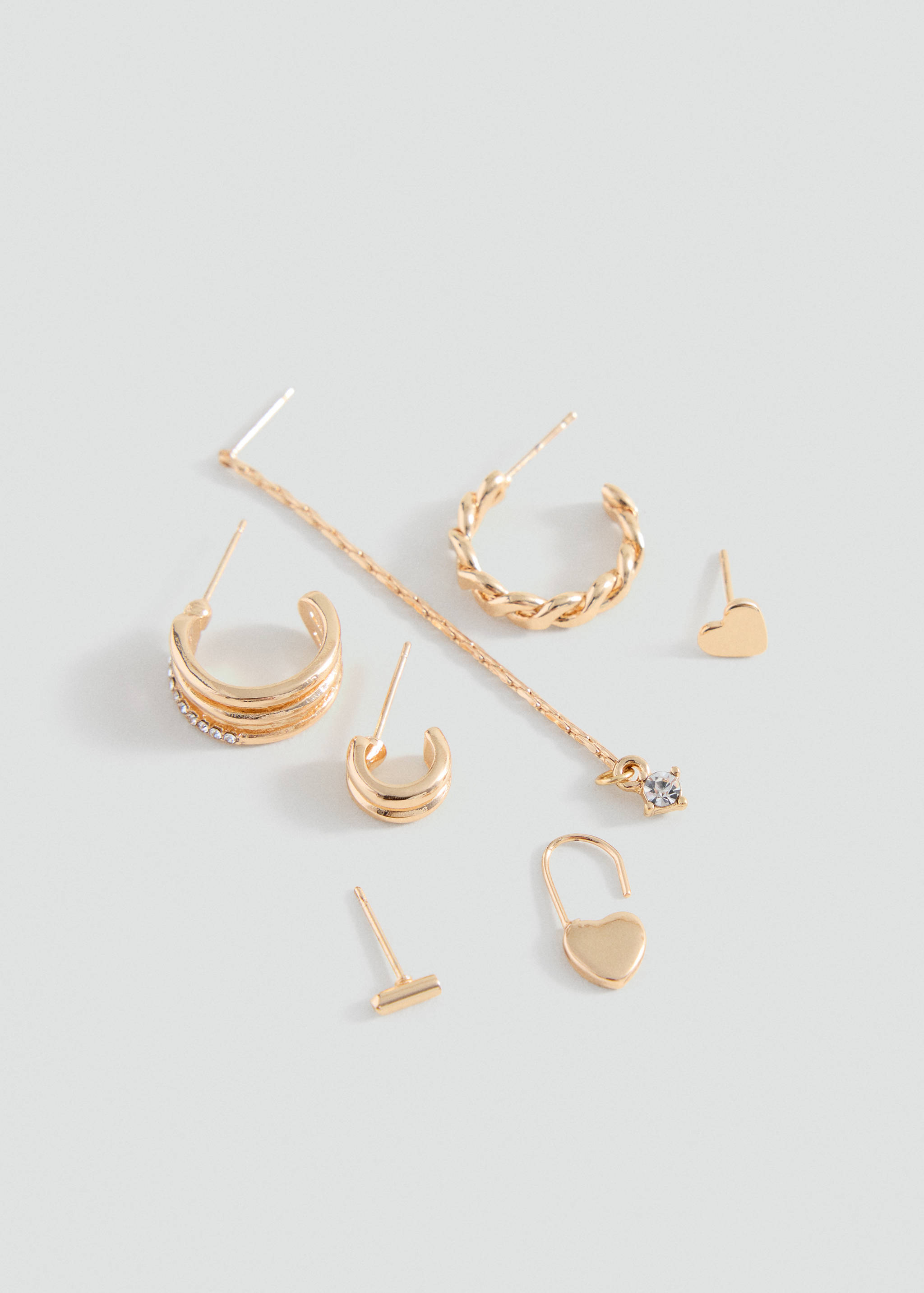 Pack of 7 matching earrings - Medium plane