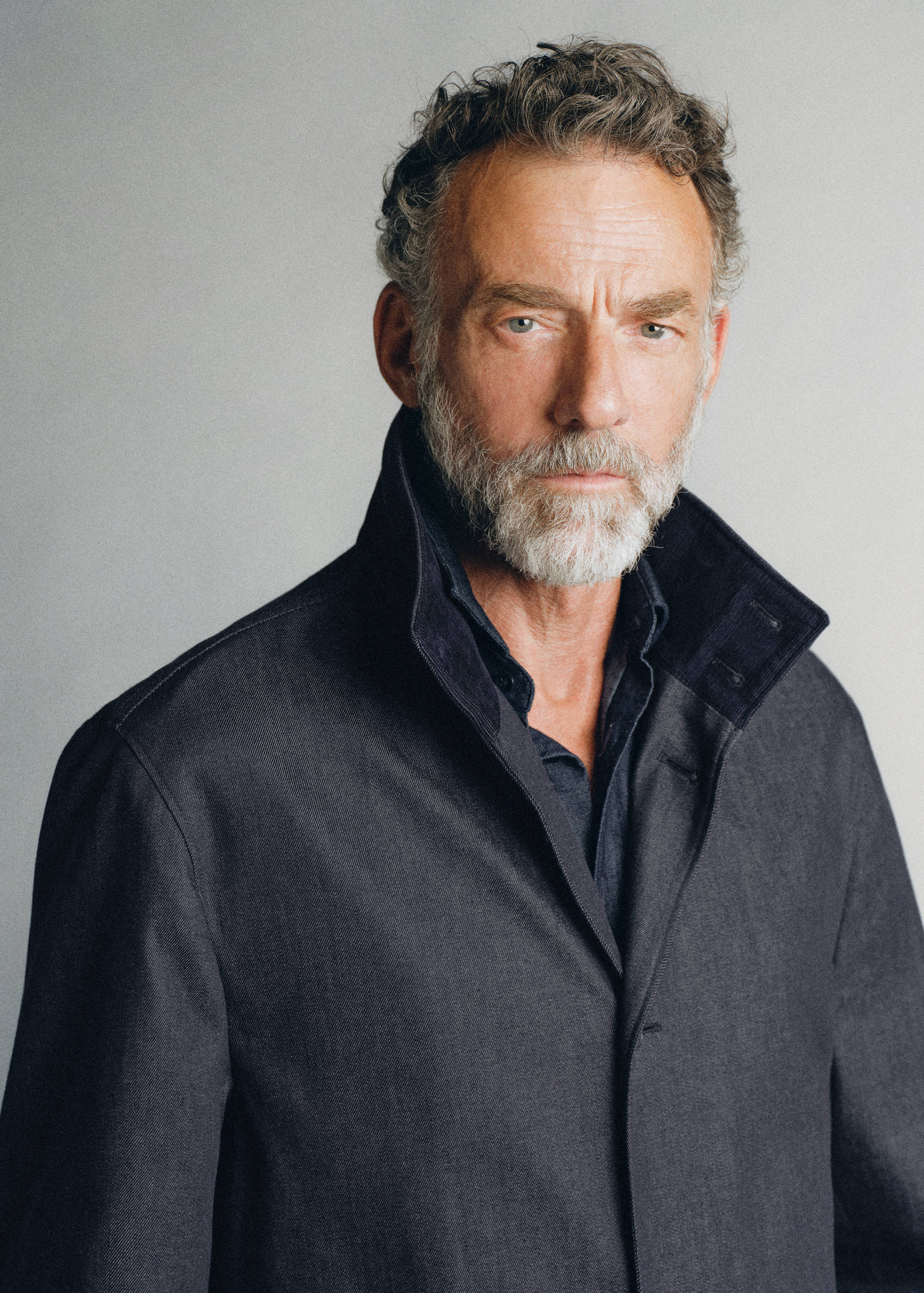 Denim coat with high neck - Details of the article 1