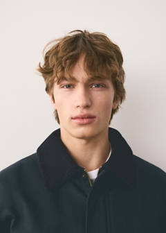 Parka with contrasting collar — Navy 3