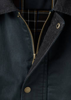 Parka with contrasting collar — Navy 7