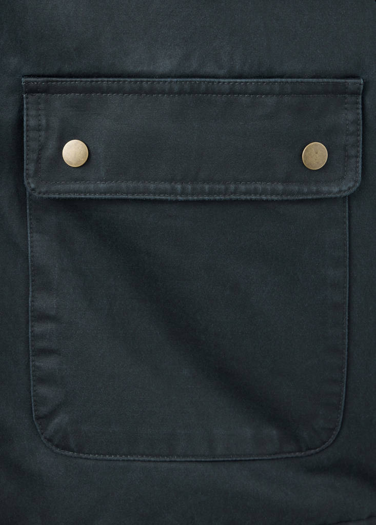 Parka with contrasting collar — Navy