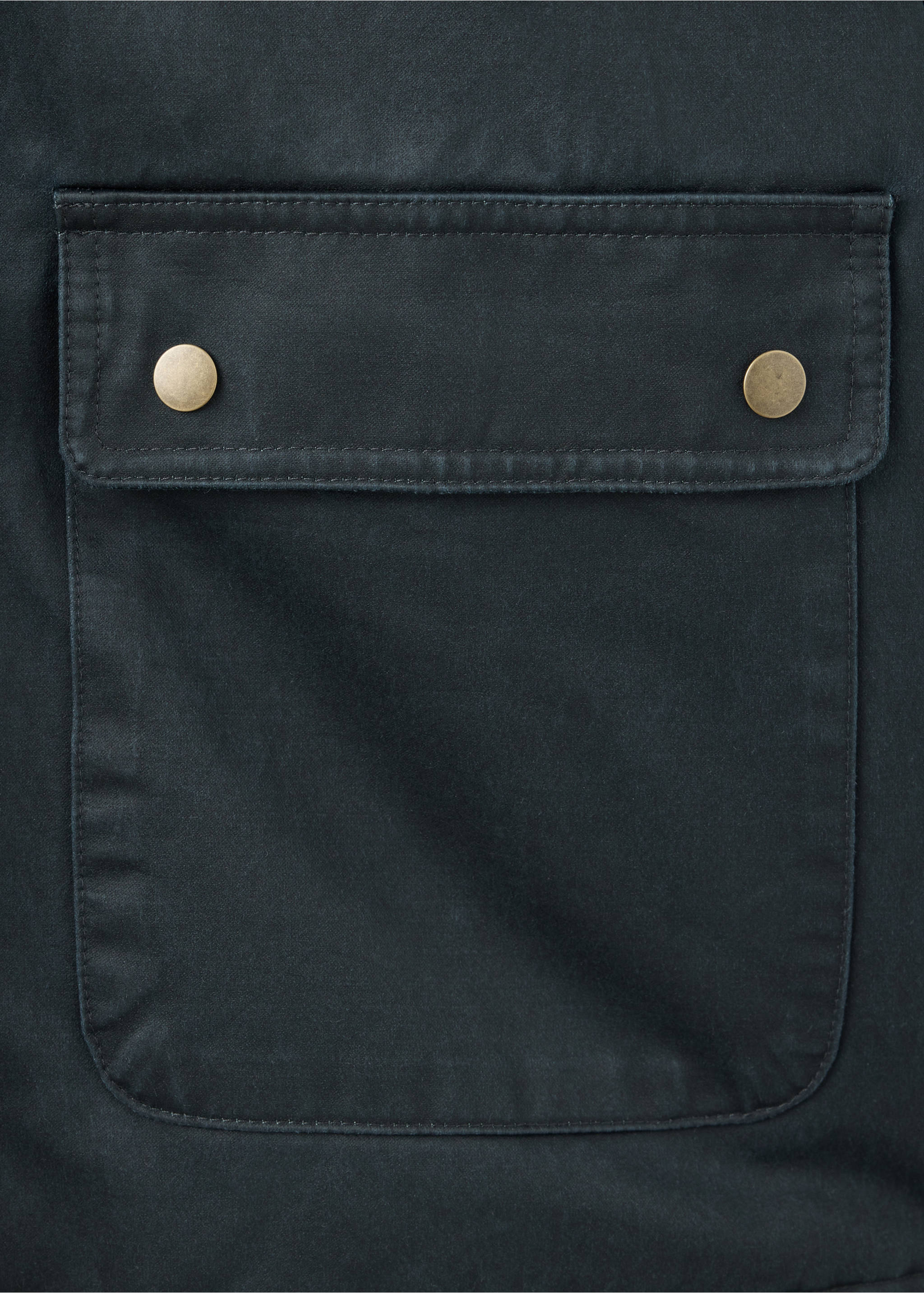 Parka with contrasting collar - Details of the article 0, Navy. Ref: 37045840-00.