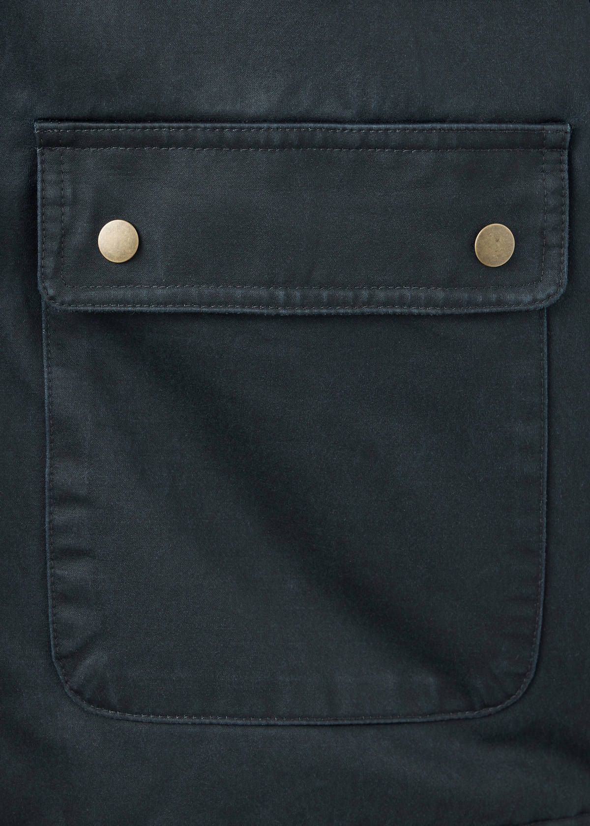 Parka with contrasting collar — Navy