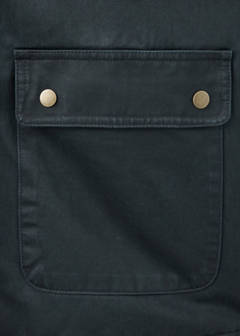 Parka with contrasting collar — Navy 8