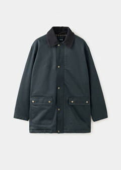 Parka with contrasting collar — Navy 6