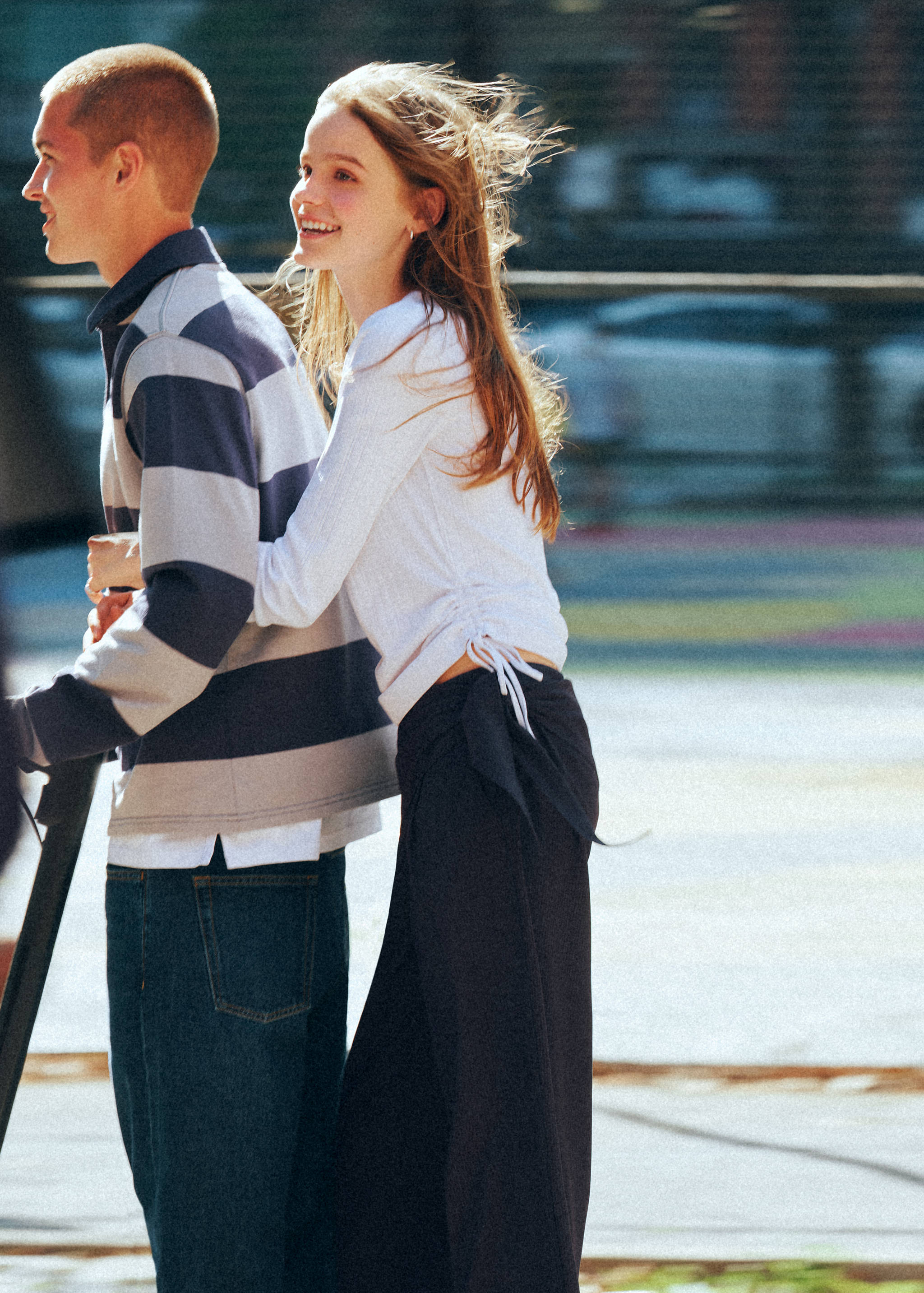 Pinstripe bandana trousers - Medium plane