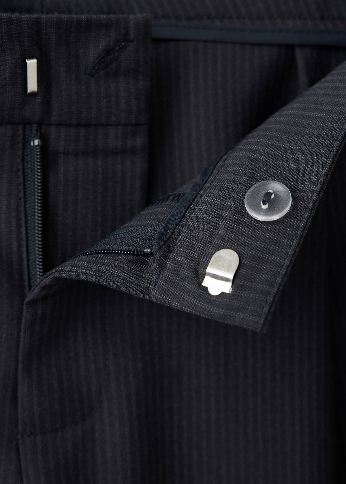 Pinstripe bandana trousers — Navy