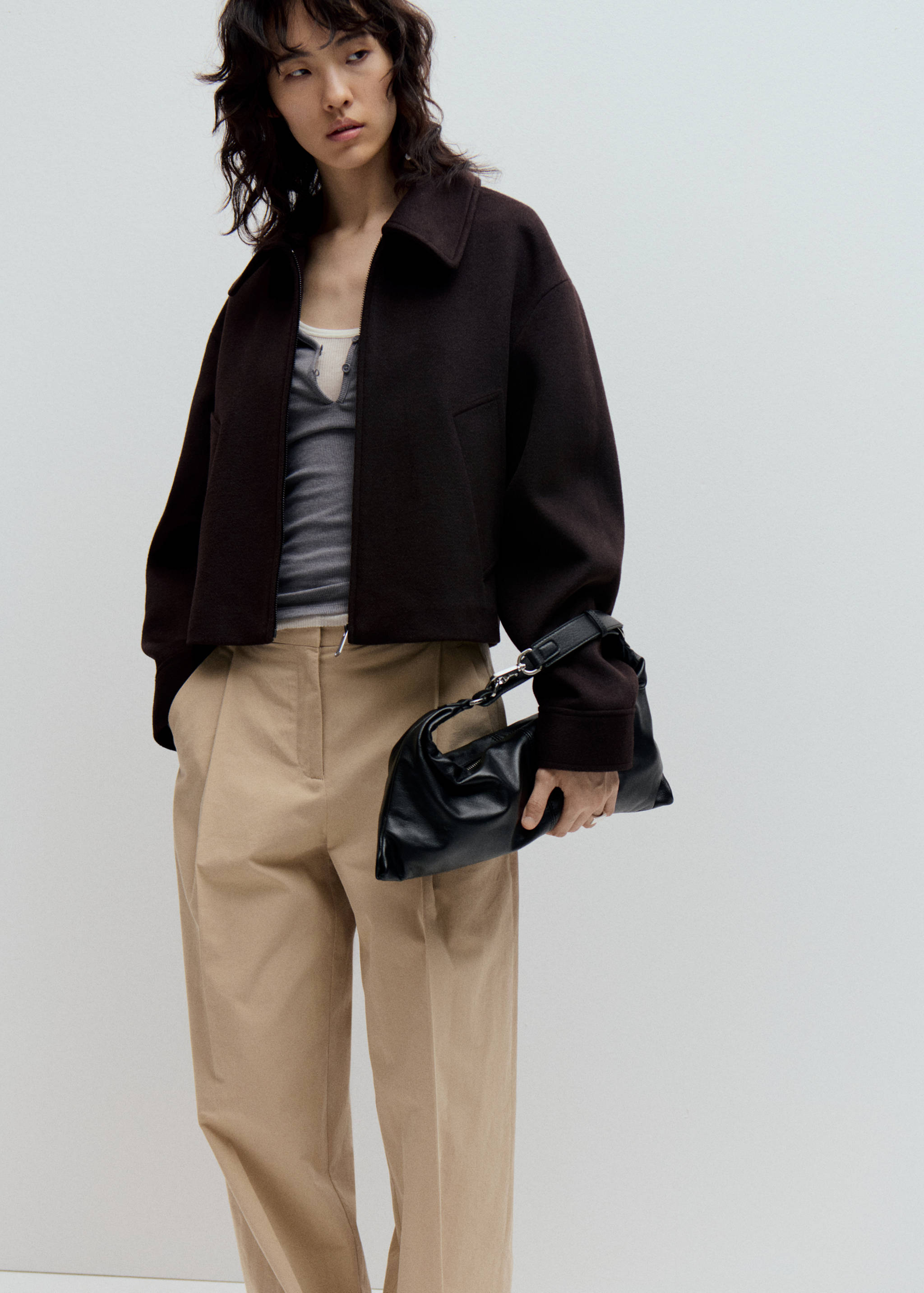 Chaqueta bomber lana - Plano medio