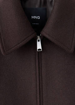 Wool jacket with shirt collar — Chocolate 7