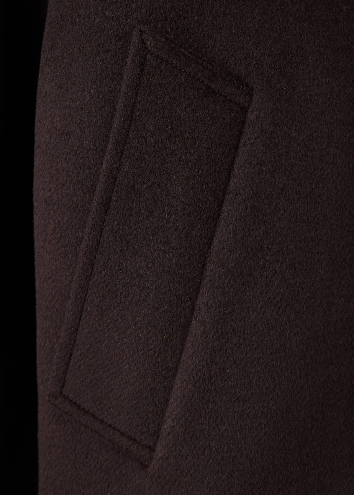 Wool jacket with shirt collar — Chocolate