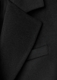 Double-breasted wool coat — Black 10