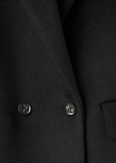 Double-breasted wool coat — Black 11