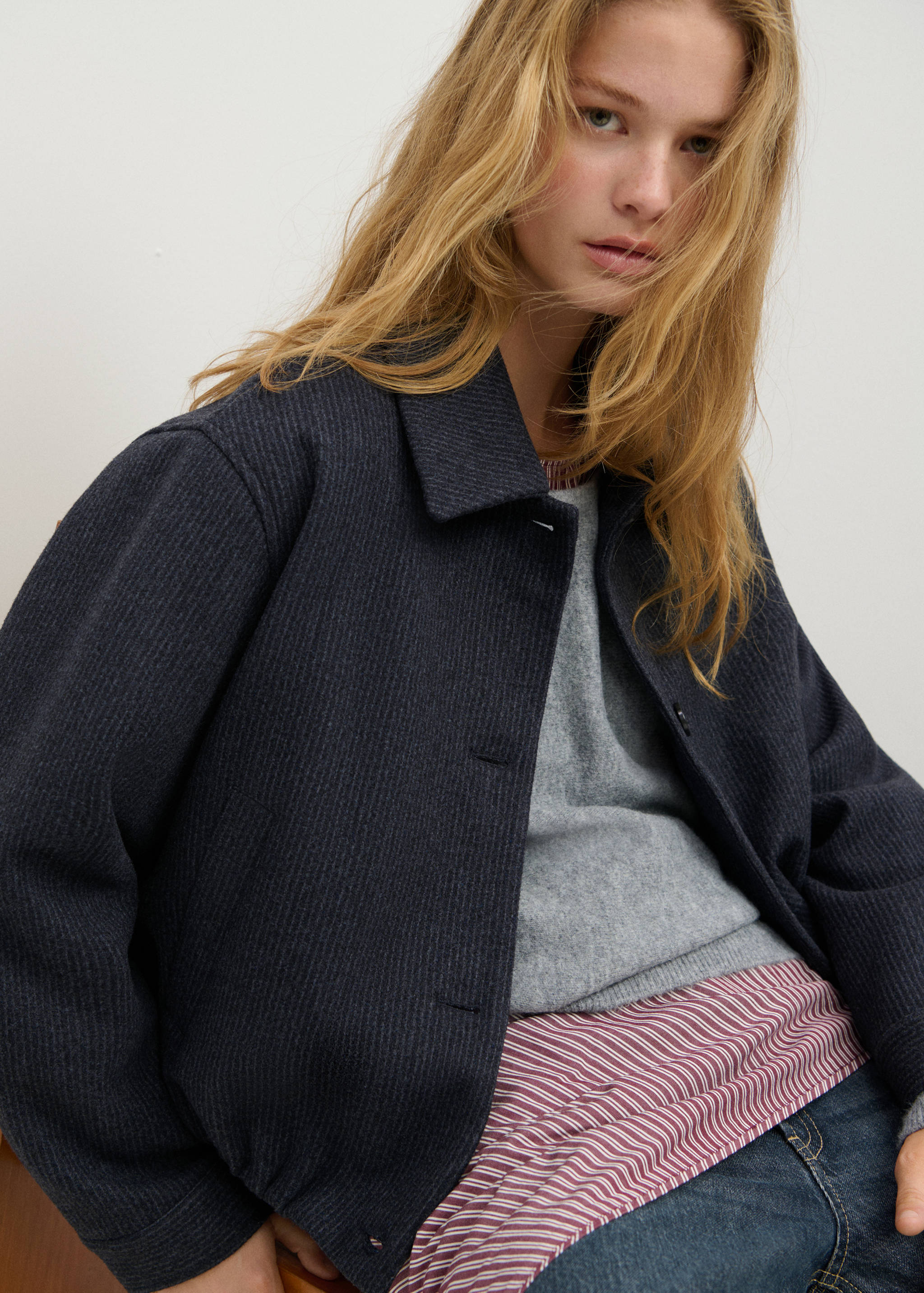 Bomber-style coat - Details of the article 2