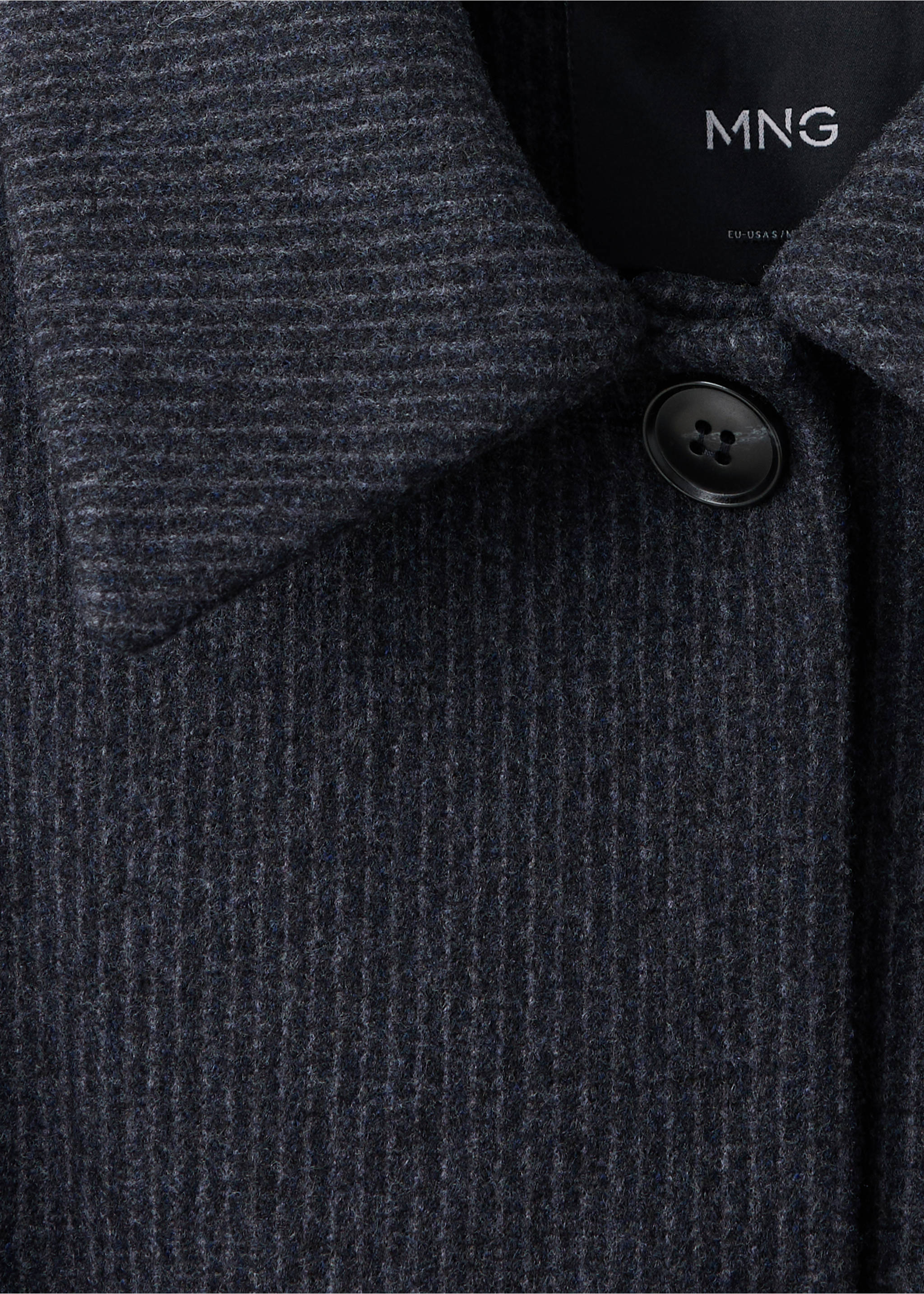 Bomber-style coat - Details of the article 8, Navy. Ref: 37045848-00.