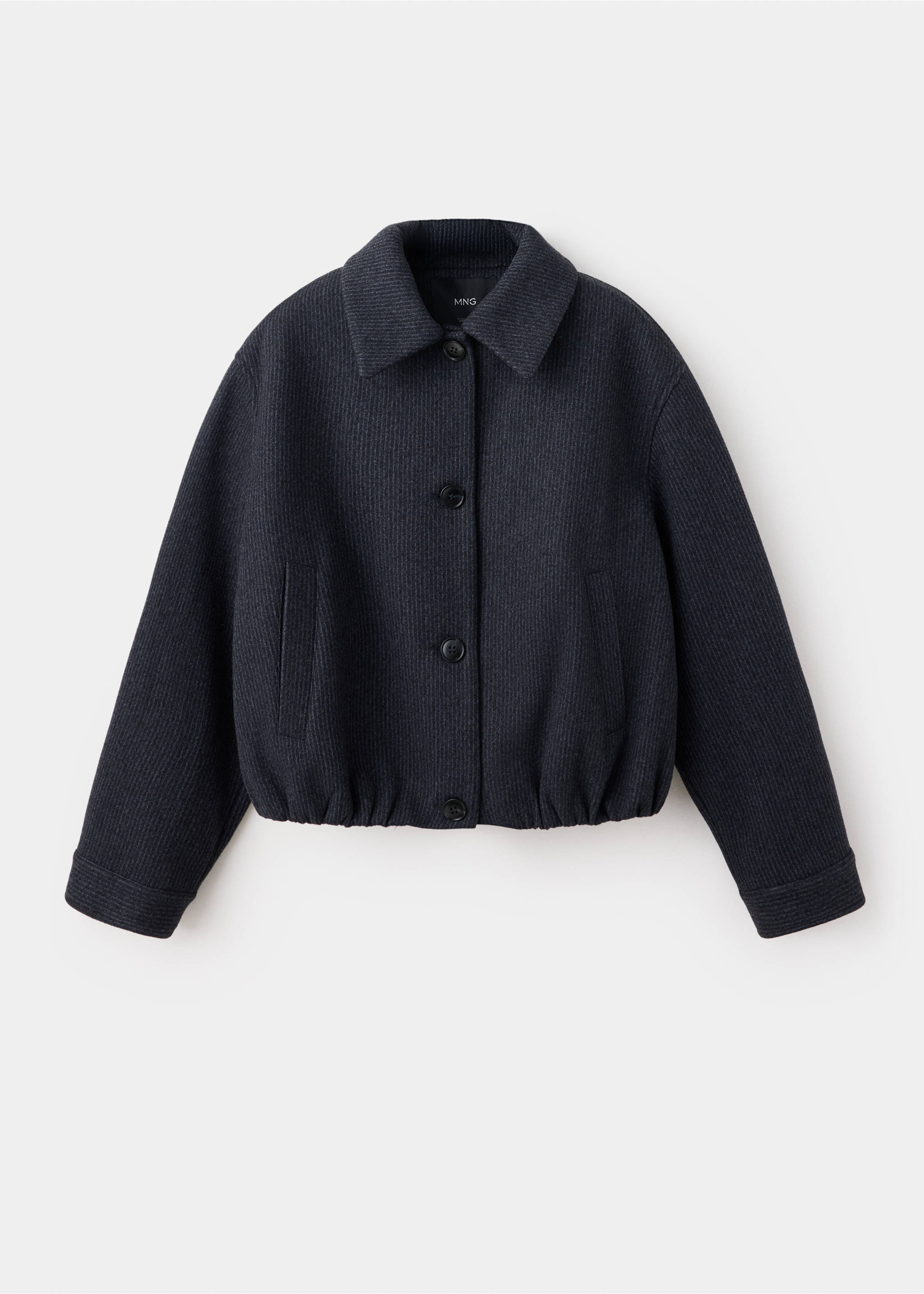 Bomber-style coat - Article without model, Navy. Ref: 37045848-00.