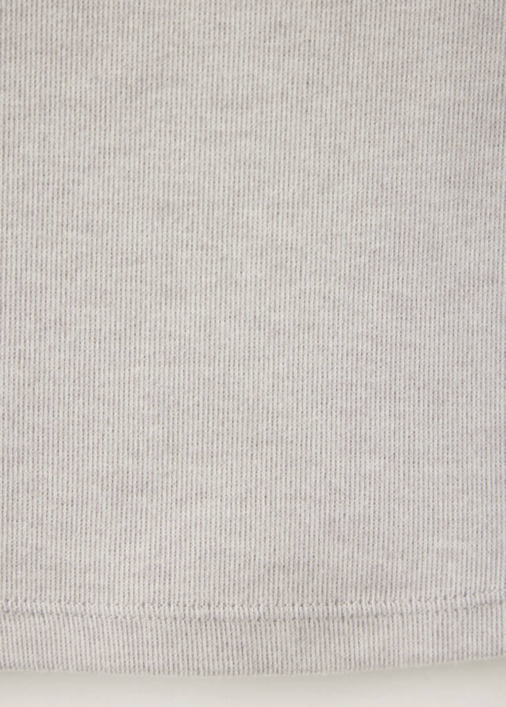 High-neck ruched T-shirt — Sand
