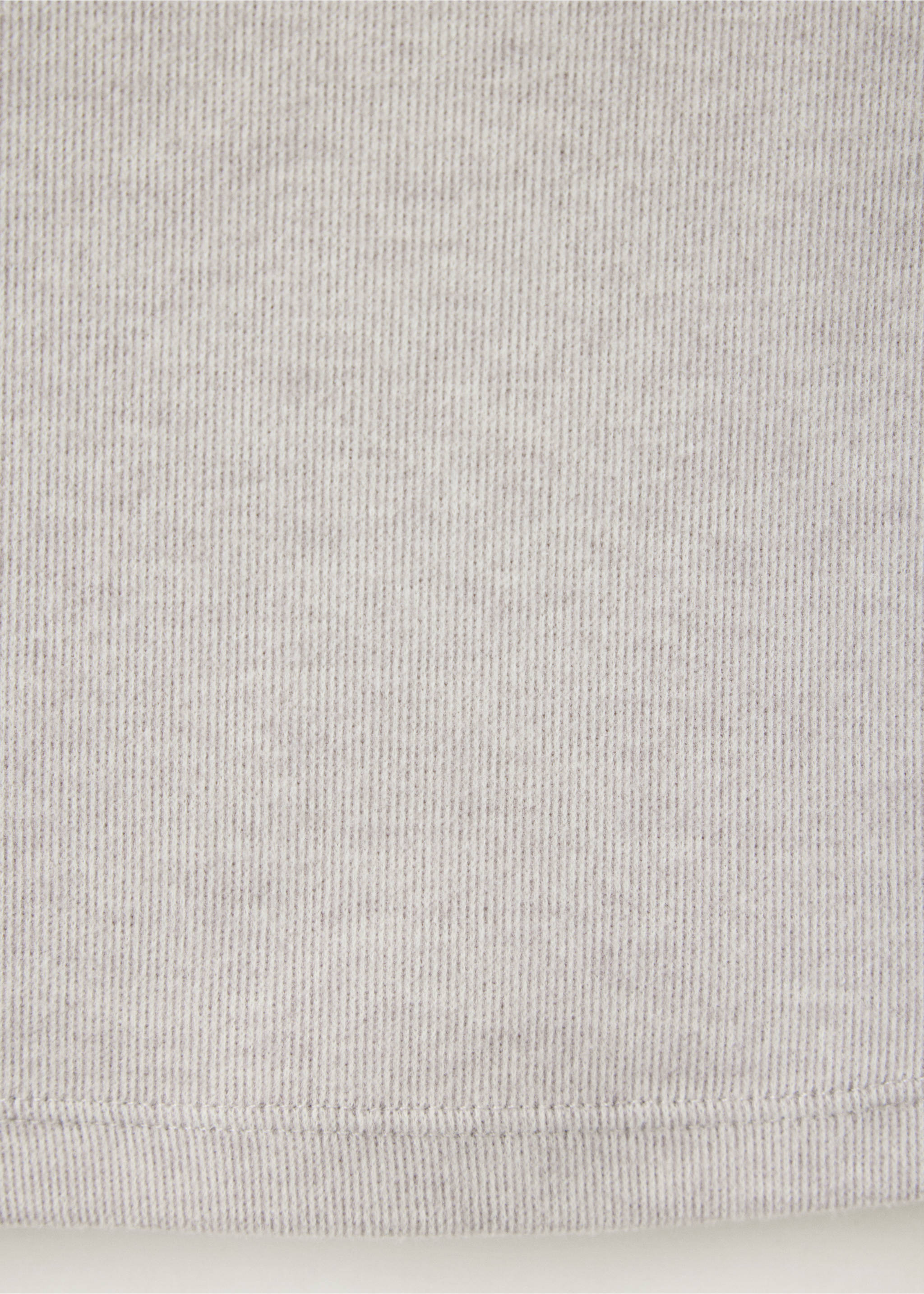 High-neck ruched T-shirt - Details of the article 0, Sand. Ref: 37045849-00.
