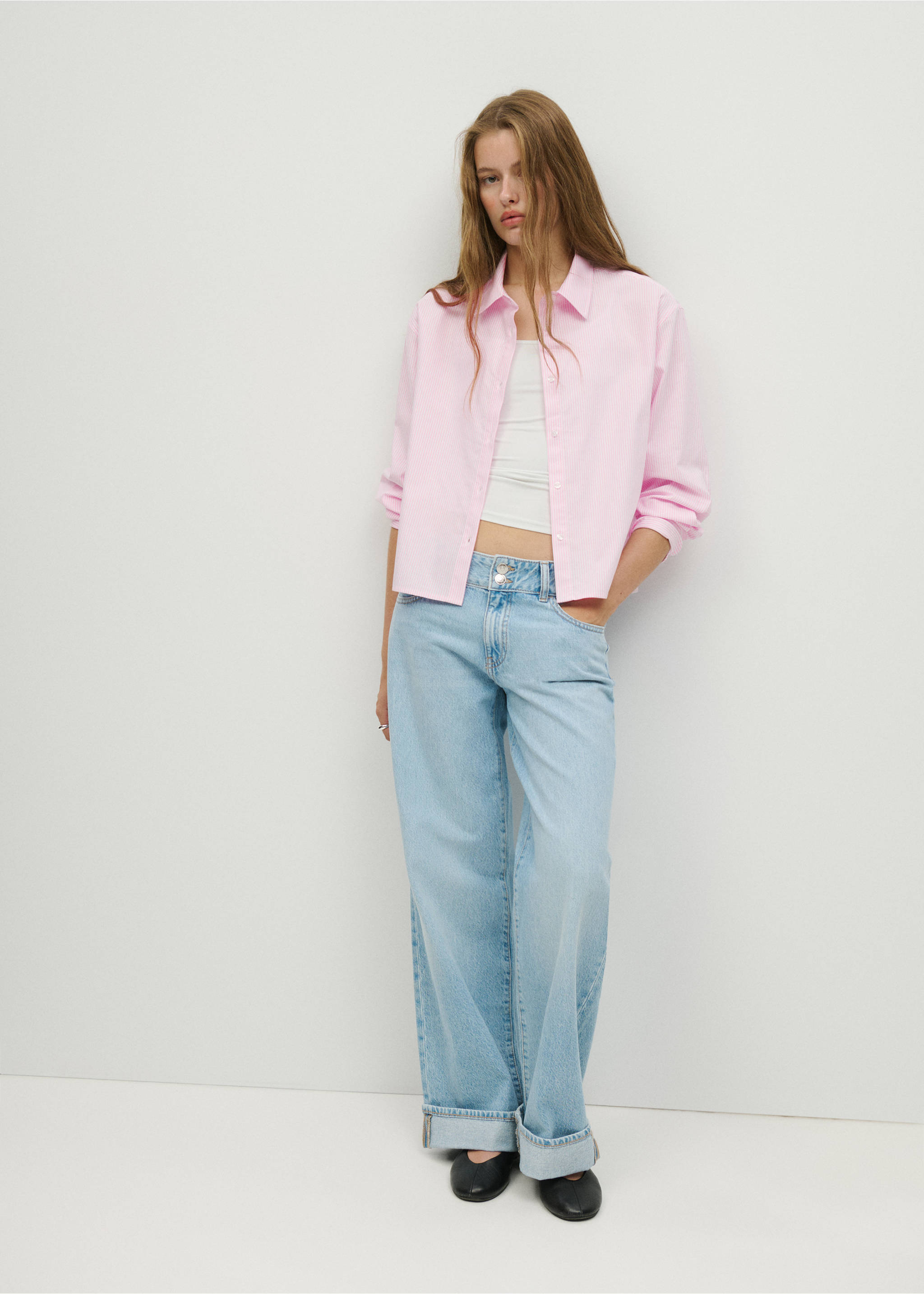 Striped cotton shirt - General plane, Pink. Ref: 37045850-00.