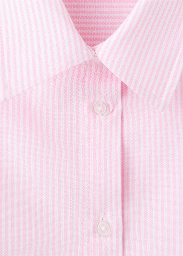 Striped cotton shirt — Pink