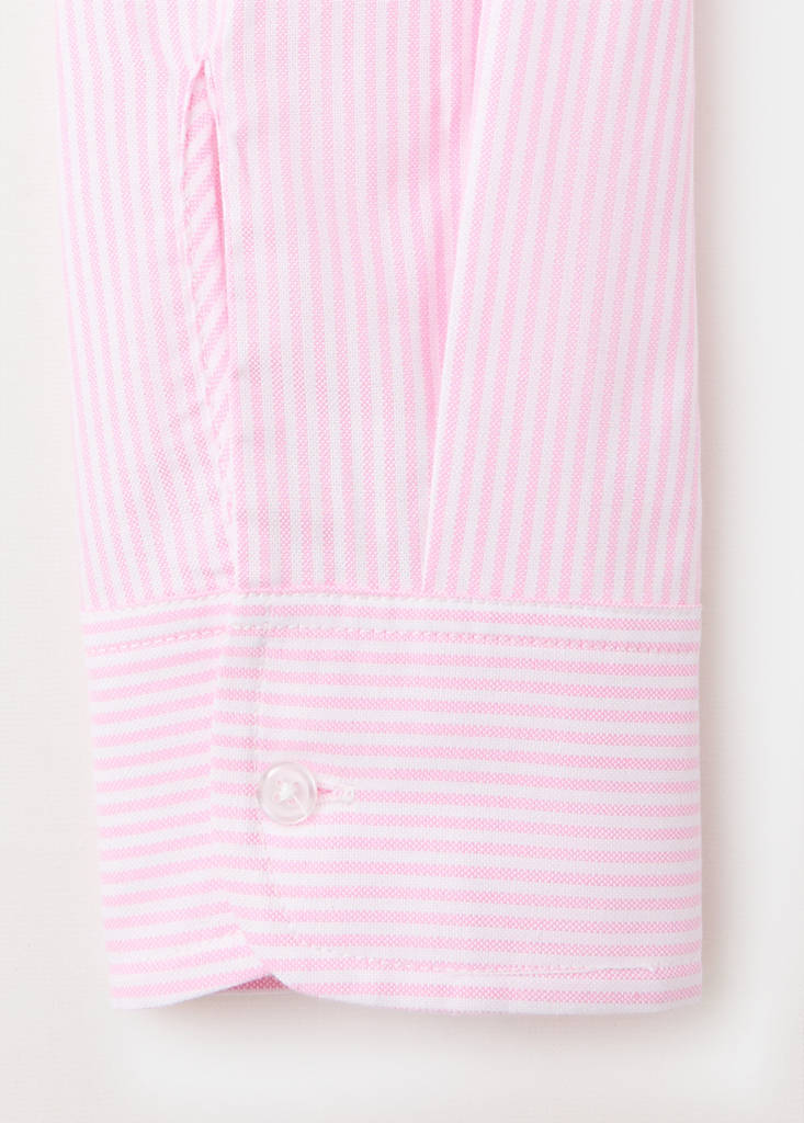 Striped cotton shirt — Pink