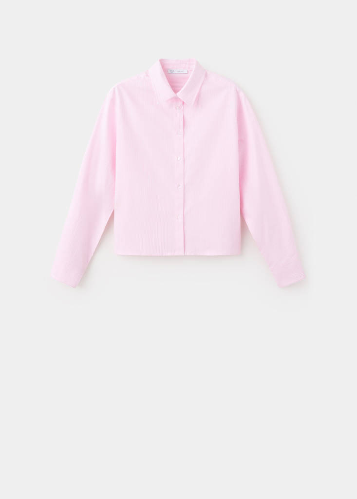 Striped cotton shirt — Pink