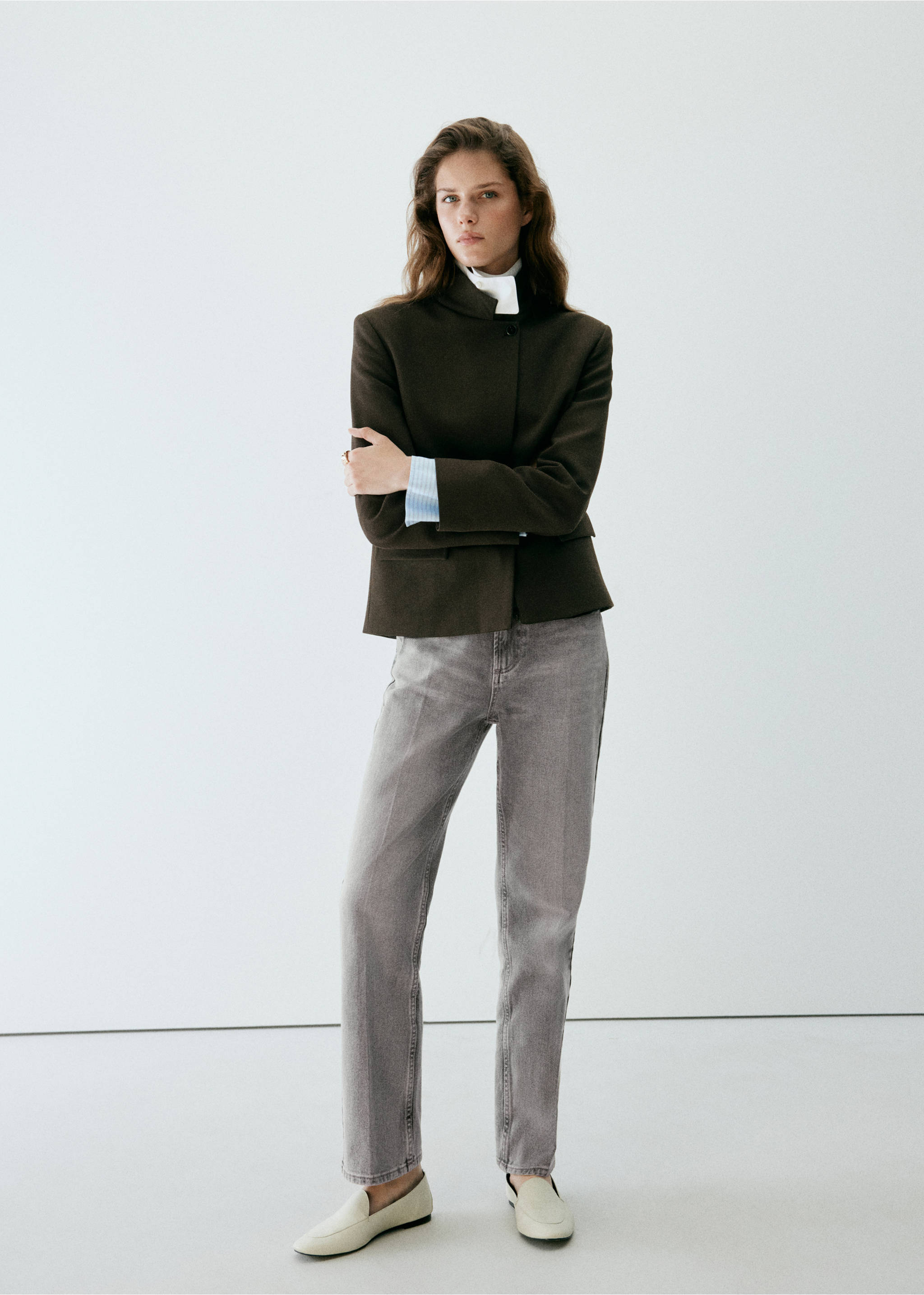 High waist jeans - General plane, Denim Grey. Ref: 37045852-00.